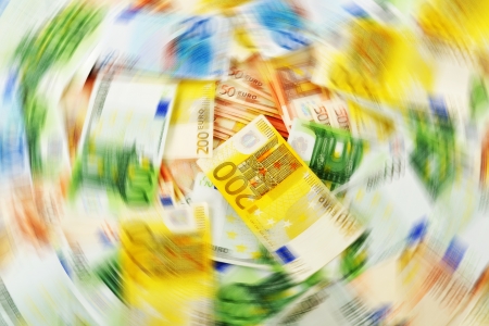 Money laundering  Euro European currencyの写真素材