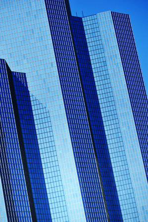 Modern commercial architecture over blue skyのeditorial素材