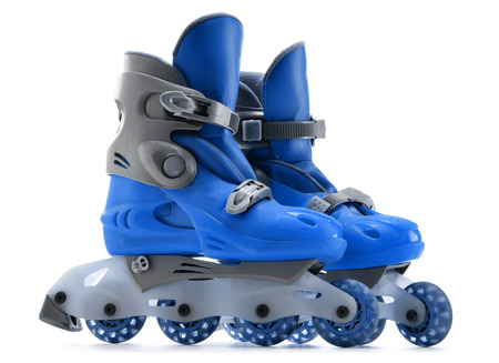 A pair of inline skates isolated on white background