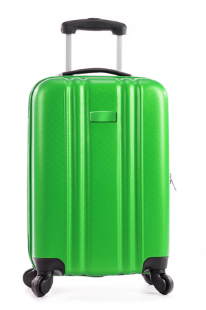 Travel suitcase isolated on white background.の写真素材