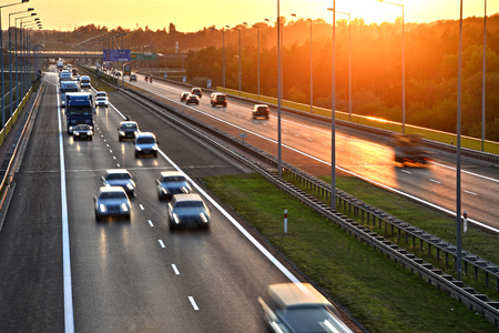 Four lane controlled-access highway in Poland.