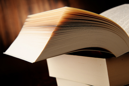 Composition with paperback books. Literature and education.
