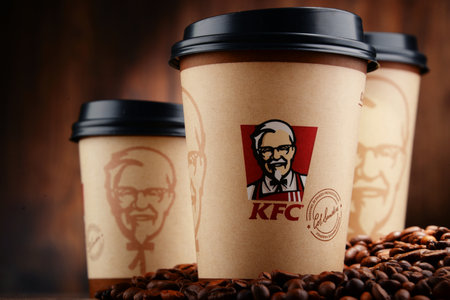 Coffee has become an important battleground for the most amazing fast-food companies. KFC is one of them.のeditorial素材