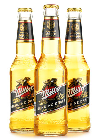 Miller Genuine Draft is the original cold filtered packaged draft beer, a product of the Miller Brewing Company owned by SABMillerのeditorial素材