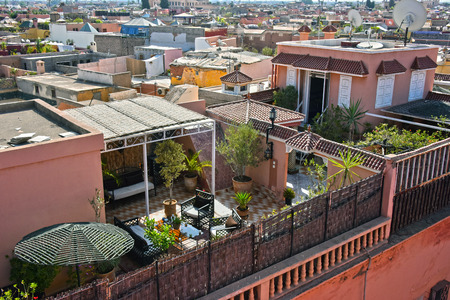 View of Marrakesh Medina, Morocco.