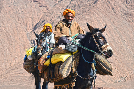 GORGES TOUDRA, MOROCCO - SEPT 25, 2016: Berbers are indigenous people to Atlas Mountains of Morocco.