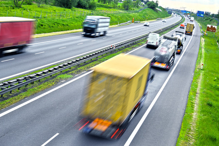 Four lane controlled-access highway in Poland.