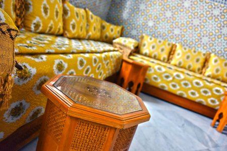 AGADIR, MOROCCO - OCT 1, 2016: Traditional Moroccan interior designのeditorial素材