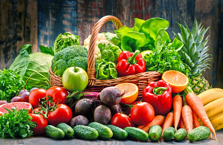 Composition with assorted raw organic vegetables. Detox dietの写真素材