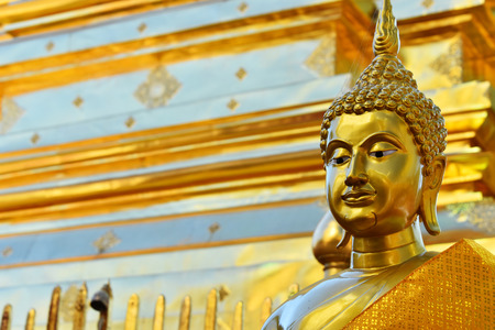Wat Phra That Doi Suthep, a Buddhist temple in Chiang Mai Province, Thailandの写真素材