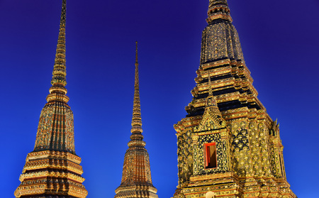 Wat Pho or Temple of the Reclining Buddha in Bangkok, Thailand.の写真素材