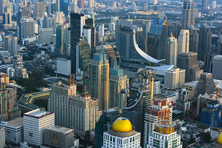 BANGKOK, THAILAND - JAN 27, 2018: View of the city of Bangkok, Thailand.のeditorial素材