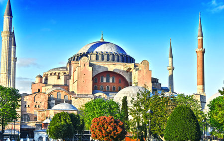Hagia Sophia museum (Ayasofya Muzesi) in Istanbul, Turkeyのeditorial素材