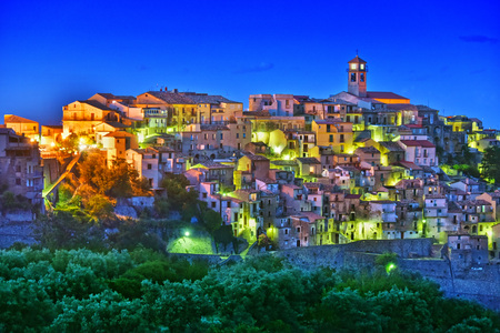 The village of Badolato in the Province of Catanzaro, Calabria, Italy.の写真素材