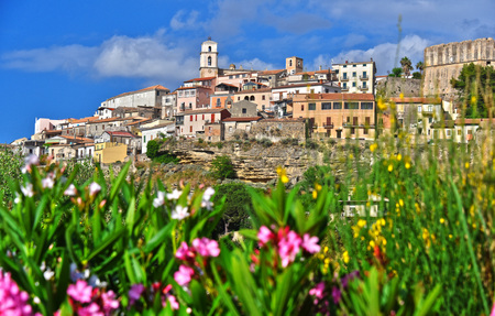 The town of Santa Severina in the Province of Croton, Calabria, Italy.の写真素材