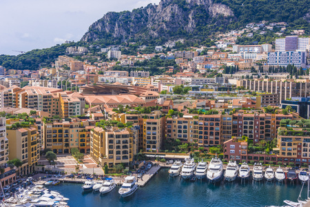View of the city of Monaco. French Riviera.の写真素材