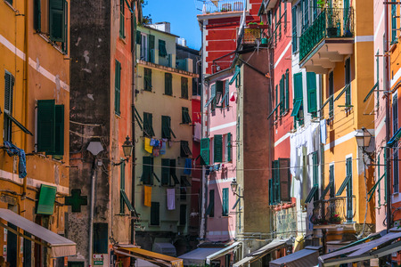 Architecture of Vernazza, in the province of La Spezia, Liguria, Italy