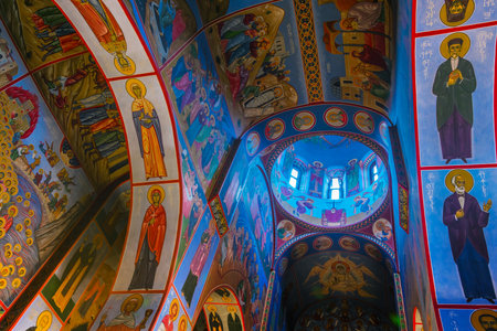Interior of The Blue Monastery in Tbilisi, Georgia.