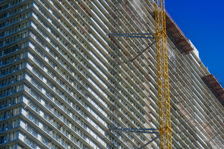 Construction of modern urban residential architecture.のeditorial素材