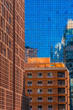 Modern architecture of downtown Abu Dhabi, United Arab Emiratesの写真素材