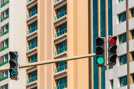 Modern architecture of downtown Abu Dhabi, United Arab Emirates