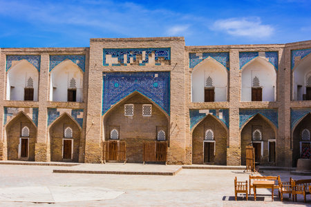 Historic architecture of Itchan Kala, walled inner town of the city of Khiva, Uzbekistan.のeditorial素材