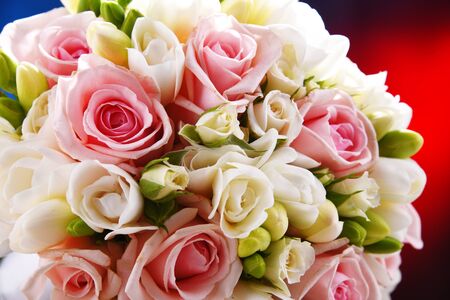 Composition with wedding bouquet.の写真素材