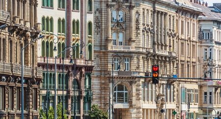 Historic architecture of downtown Budapest, Hungaryの写真素材