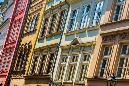 Historic architecture of the old town in Krakow, Polandの写真素材