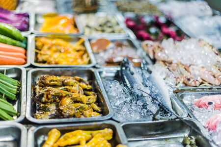 Traditional Vietnamese street food sold in Da Nang night market, Vietnam