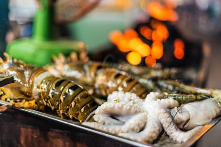 Traditional Vietnamese street food sold in Da Nang night market, Vietnamの写真素材