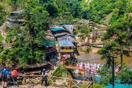 SAPA, VIETNAM - SEP 27, 2019: Cat Cat village near Sapa in Lao Cai Province in northwest Vietnamのeditorial素材