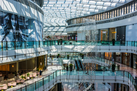 DUBAI, UNITED ARAB EMIRATES - FEB 6, 2019: Interior od Dubai Mall, United Arab Emirates.のeditorial素材