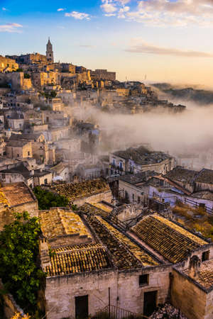Panoramic view of Matera, Basilicata, Italy.