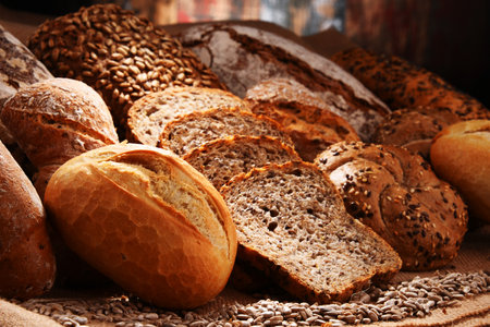 Composition with variety of baking products.の写真素材