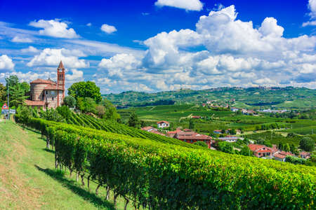 View of Santa Maria in the Province of Cuneo, Piedmont, Italy.の写真素材