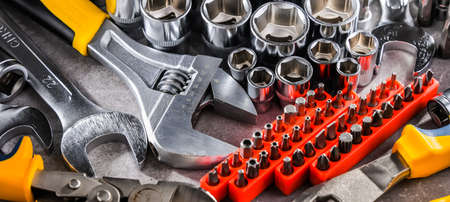 Composition with a variety of metal tools.