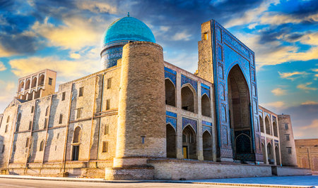 Po-i-Kalan or Poi Kalan, an Islamic religious complex located around the Kalan minaret in Bukhara, Uzbekistan.のeditorial素材