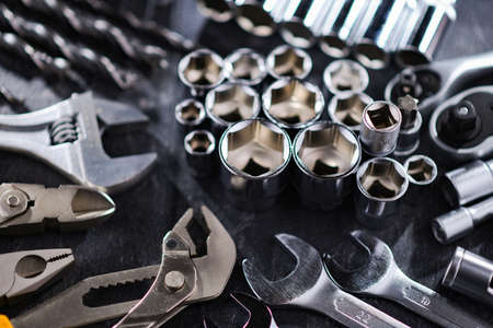Composition with a variety of metal tools.