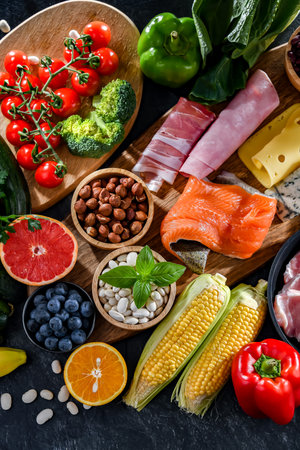 Low-carbohydrate diet products recommended for weight loss.の写真素材