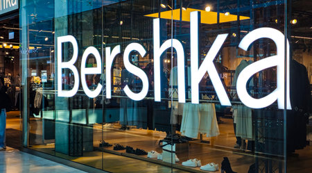 POZNAN, POL - FEB 16, 2024: Front entrance to Bershka store in Poznan shopping mall