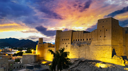 Bahla Fort in Ad Dakhiliyah Governorate, Omanの写真素材