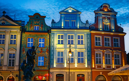 POZNAN, POL - APR 14, 2024: Architecture of Poznan Old Town, in the province of Wielkopolska, Poland