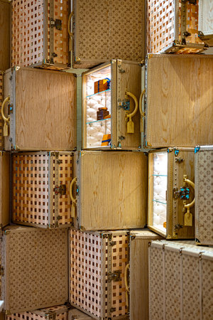SINGAPORE - MAY 10, 2024: Interior of Louis Vuitton fashion house at Marina Bay Sands shopping mall...