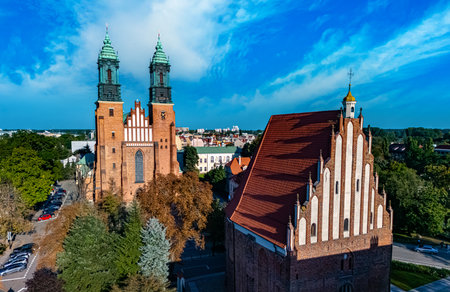 The Archcathedral Basilica of St. Peter and St. Paul in Poznan, Polandの写真素材