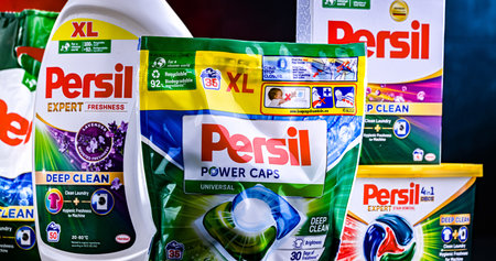 POZNAN, POL - NOV 15, 2024: Packages of Persil laundry detergent.