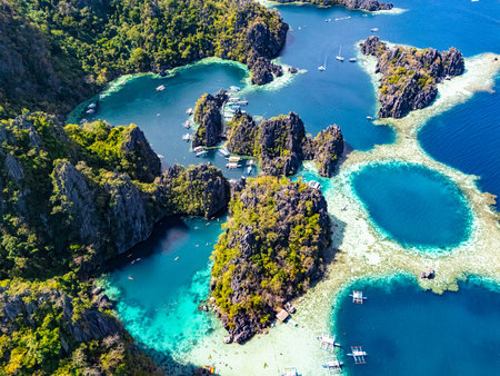 Twin Lagoon at Coron Island in the province of Palawan, Philippines.