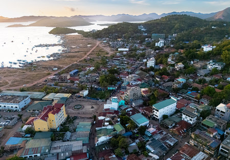 The city of Coron in the province of Palawan, Philippines.の写真素材