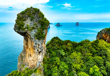 View of Chicken Island near Krabi, Thailand.の写真素材
