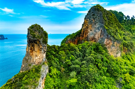 View of Chicken Island near Krabi, Thailand.の写真素材